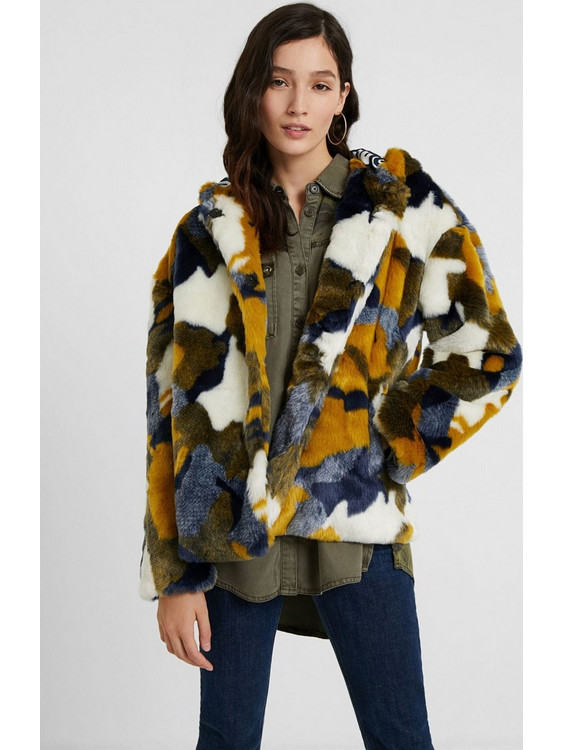 Desigual Elania Γυναικεία Γούνα Πολύχρωμη 20WWEWE5-4011