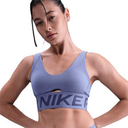 Nike Pro Indy Plunge Αθλητικό Μπουστάκι με Μέτρια Στήριξη & Αφαιρούμενη Ενίσχυση Μωβ HF7324-499