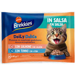 Affinity Brekkies Daily Delice Adult with Salmon & Tuna in Gravy 4x85gr