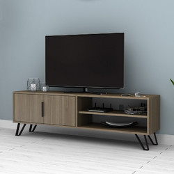 Megapap Έπιπλο Τηλεόρασης Ξύλινο Καρυδί Μ160xΠ35xΥ49cm Foot 0276774