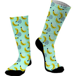 Dimisocks Do You Dare Bananas Ανδρικές Κάλτσες Ψηλές με Σχέδια Τιρκουάζ 70129
