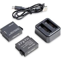 AKASO 2x Batteries with USB Dual Charger (Brave 8)