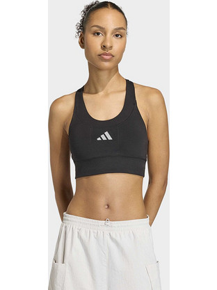 Adidas Running Αθλητικό Μπουστάκι με Μέτρια Στήριξη Μαύρο KA2797