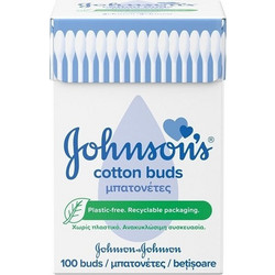 Johnson's Μπατονέτες Βαμβακερές σε Ανακυκλώσιμη Συσκευασία 100τμχ
