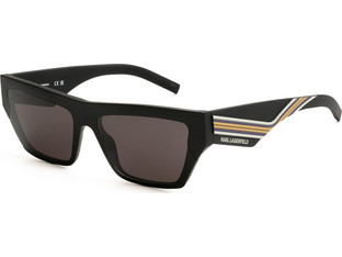 Karl Lagerfeld KL6163S 002 Γυναικεία Γυαλιά Ηλίου Τετράγωνα Κοκάλινα Μαύρα με Καφέ Φακό