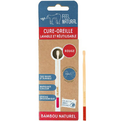 Feel Natural Επαναχρησιμοποιούμενη Μπατονέτα Bamboo Κόκκινη