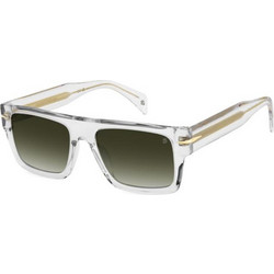 David Beckham DB7161/S 900/9K Ανδρικά Γυαλιά Ηλίου Τετράγωνα Κοκάλινα Διαφανή με Πράσινο Φακό