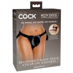 Pipedream King Cock Beginner's Body Dock Harness Strap On Μαύρο