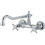Bugnatese Princeton 852-100 Μπαταρία Κουζίνας Τοίχου Διπλής Παροχής Inox