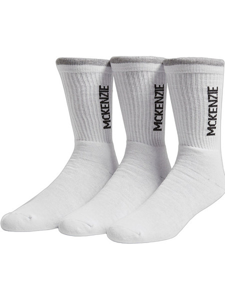 Mckenzie Ανδρικές Κάλτσες Ψηλές Λευκές 3Pack MCKAA10126-010