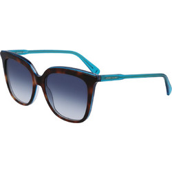Longchamp LO728S 220 Γυναικεία Γυαλιά Ηλίου Πεταλούδα Κοκάλινα Καφέ Μπλε με Μπλε Φακό