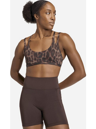 Adidas Optime Workout Αθλητικό Μπουστάκι με Χαμηλή Στήριξη & Αφαιρούμενη Ενίσχυση Καφέ KF5702
