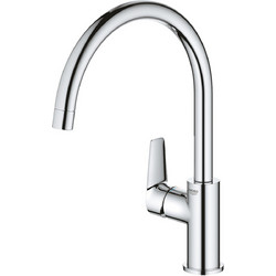 GROHE Bauedge 31367001 Μπαταρία Κουζίνας Πάγκου Διπλής Παροχής Ανάμεικτη Inox
