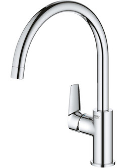 GROHE Bauedge 31367001 Μπαταρία Κουζίνας Πάγκου Διπλής Παροχής Ανάμεικτη Inox