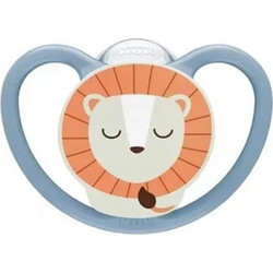 Nuk Perfect Match Air Ορθοδοντική Πιπίλα Σιλικόνης Νυκτός 18-36m Λιονταράκι 
Μπλε