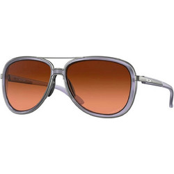 Oakley OO4129 26 Ανδρικά Γυαλιά Ηλίου Aviator Κοκάλινα Μαύρα με Καφέ Φακό