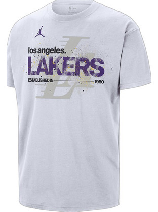 Nike Lal Courtside Los Nk Angeles Ανδρικό Αθλητικό T-Shirt Λευκό IF4526-100