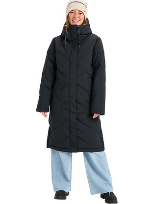 Roxy Ellie Γυναικείο Μπουφάν Χειμωνιάτικο Puffer Μακρύ Μαύρο ERJJK03653-KVJ0