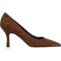 Sante Γόβες Suede με Λεπτό Ψηλό Τακούνι Καφέ 25-622-15