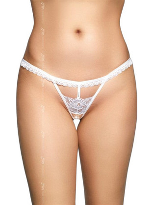 Softline Γυναικείο Sexy String με Δαντέλα Λευκό 2500