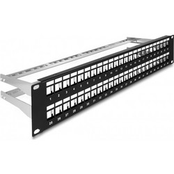 DeLOCK 66878 Patch Panel Keystone Rack 2U 19" 48 Θυρών Unshielded