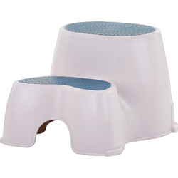 Chipolino BabyUp2 Βοηθητικό Σκαλοπάτι Μπάνιου Διπλό Πλαστικό Αντιολισθητικό Λευκό Μπλε PZSBU2201NA