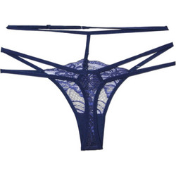 Cottonhill Γυναικείο Sexy String με Δαντέλα Navy Μπλε CH4343