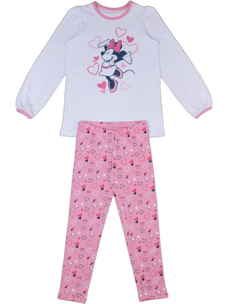 Prenatal Minnie Παιδική Πιτζάμα Συνθετική Χειμωνιάτικη Λευκή Ροζ 1456633