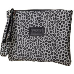 Fragola PC023TEX Leopard Γυναικείο Νεσεσέρ με Θήκες 25x3x20cm Ασημί