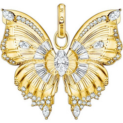 Thomas Sabo Γυναικείο Μενταγιόν Πεταλούδα από Ασήμι 925 Επιχρυσωμένο με Ζιργκόν PE984-414-14
