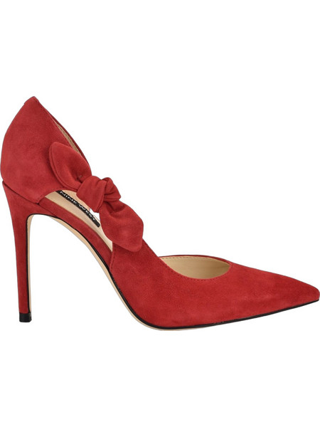 Nine West Γόβες Suede με Τακούνι Στιλέτο με Φιόγκο Κόκκινες FHALON-61-610