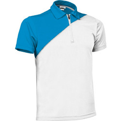 Valento Ανδρική Μπλούζα Polo Κοντομάνικη Λευκή Μπλε WHITE-TROPICAL