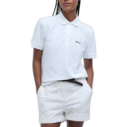 Barbour Γυναικεία Μπλούζα Polo Κοντομάνικη Λευκή LML0886-BRWH11