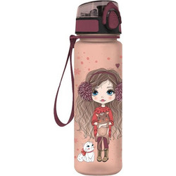 Must Girl Παιδικό Παγούρι Πλαστικό BPA Free Σομόν 670ml