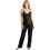Milena By Paris Σετ Γυναικείες Πιτζάμες Καλοκαιρινές Σατέν Μαύρες 9200