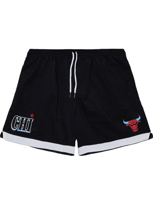 Mitchell & Ness NBA Αθλητική Ανδρική Βερμούδα Μαύρη BT17891