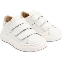 Babywalker Βαπτιστικά Sneakers για Αγόρι Δερμάτινα Ανατομικά Λευκά BW4254