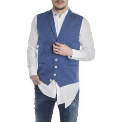 Stefan Καλοκαιρινό Ανδρικό Γιλέκο Casual Ριγέ με Κανονική Εφαρμογή Μπλε 4010-SS18