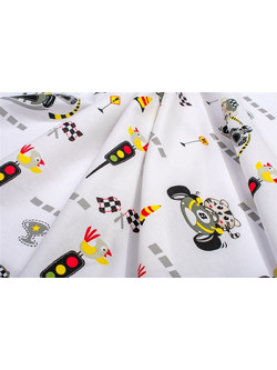 Dimcol Animal Grand Prix 590 Πάνα Αγκαλιάς Χασέ Λευκή 80x80cm