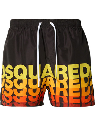 Dsquared2 Ανδρικό Μαγιό Σορτς με Σχέδια Μαύρο D7B626710-001