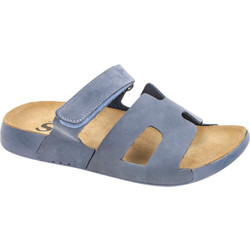 Safe Step Γυναικεία Σανδάλια Suede Ανατομικά Γαλάζια 1003-17