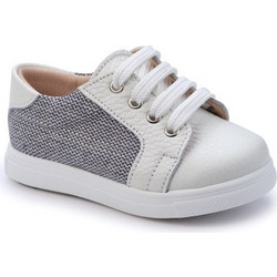 Gorgino Βαπτιστικά Sneakers για Αγόρι Δερμάτινα Ανατομικά Γκρι 3131-2