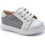 Gorgino Βαπτιστικά Sneakers για Αγόρι Δερμάτινα Ανατομικά Γκρι 3131-2