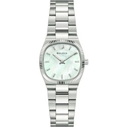 Bulova Super Seville Γυναικείο Ρολόι με Ασημί Μεταλλικό Μπρασελέ 96L353