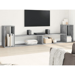 vidaXL Έπιπλο Τηλεόρασης Μοριοσανίδα Γκρι Μ100xΠ30xΥ50cm 840796 2τμχ