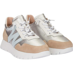 Wonders Γυναικεία Sneakers Flatforms Μπεζ Ασημί A-24101