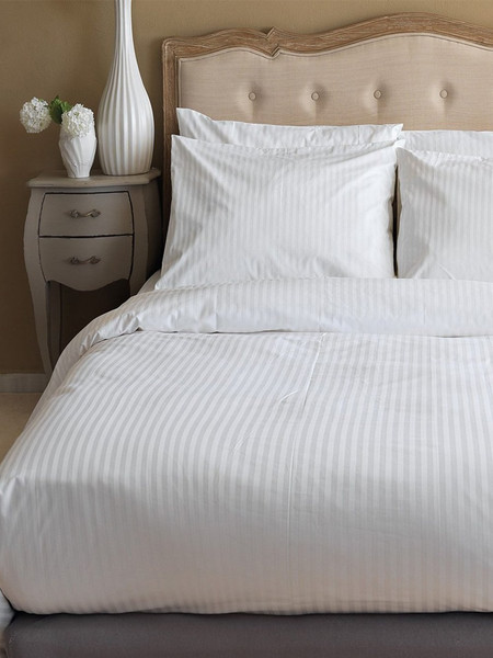 Cosmin Σετ Σεντόνια Υπέρδιπλα Βαμβακοσατέν 250x280 Stripe White 4000327