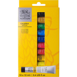 Winsor & Newton Galeria Σετ Ακρυλικά Χρώματα Ζωγραφικής 12ml 10τμχ
