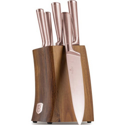 Berlinger Haus Acacia Rose Gold Collection Σετ Μαχαίρια από Ανοξείδωτο Ατσάλι με Βάση 8τμχ