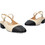 Andres Machado Γόβες Slingback Δερμάτινες με Χοντρό Χαμηλό Τακούνι Εκρού AM6061
